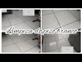 Limpeza do piso branco || cozinha