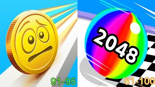 Coin Rush VS Ball Run 2048 Android iOS Gameplay (Level 91-95 VS Level 81-100) screenshot 3