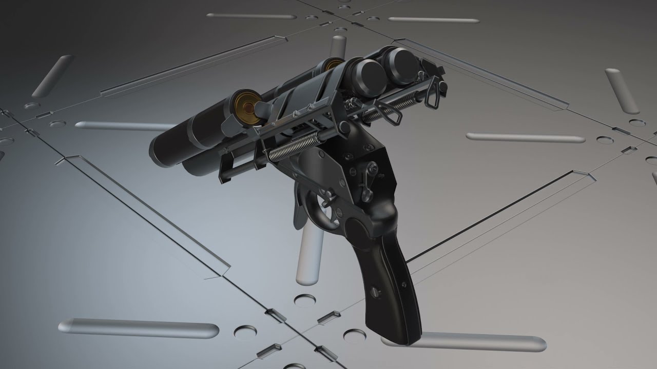 Alofs self loading magazine on double barrel german flare pistol - camera 1