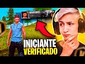 FINGI SER INICIANTE COM VERIFICADO DO FREE FIRE!! TENTE NÃO RIR!!