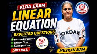 VLDA Exam 2026 Maths। Linear Equation Expected Questions + Tricks#vlda