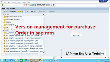Version management Po in sap mm