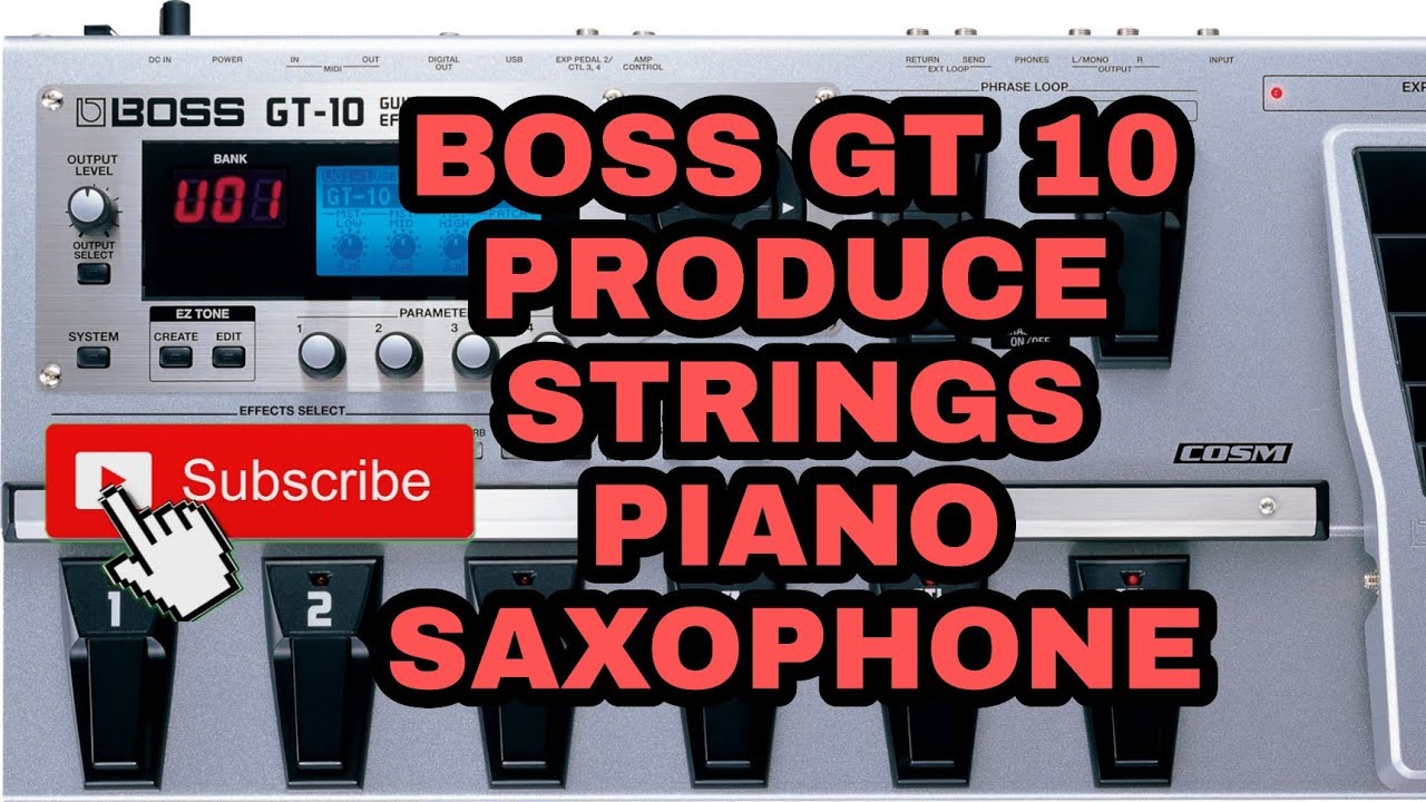 Boss Gt10 saxophone strings midi guitar 2 #midiguitar2 #bossgt10 #gt10