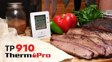 ThermoPro TP910 - Bluetooth Rechargeable Meat Thermometer for Smokers with Smart Timer and Alarm