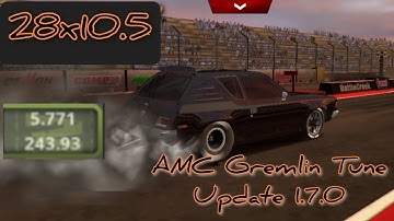 No Limit Drag Racing 2.0: 28x10.5 AMC Gremlin 5.7 Second Tune (Update 1.7.0)
