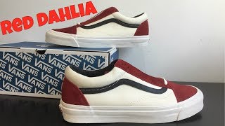 vans vault og old skool lx red dahlia