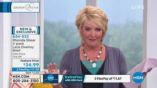 Rhonda Shear 3Pack Lace Overlay Brief
