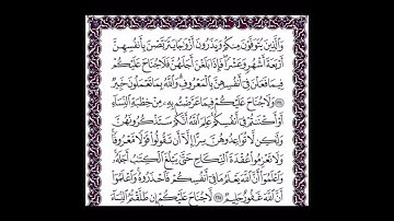 سورة البقرة الايات من 234 الى 235 مكررة