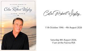 Details Colin Robert Wigley - Funeral Service Guide