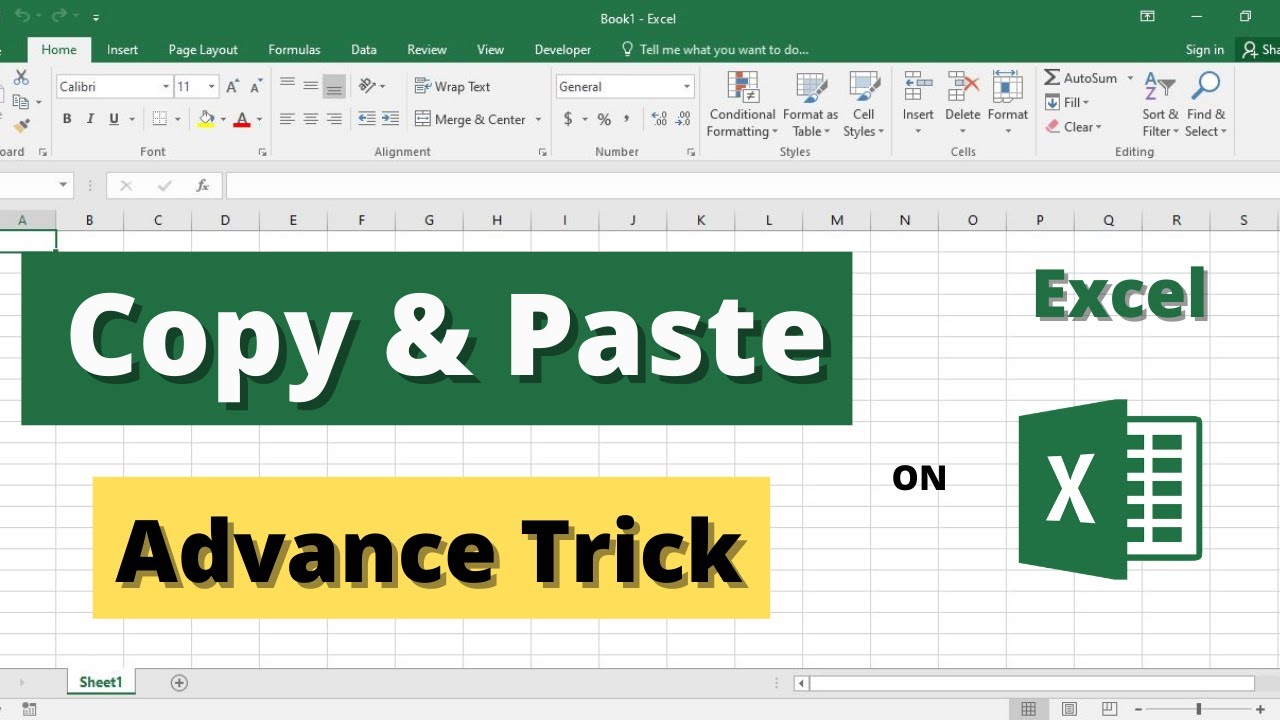 Copy and Paste Advance Trick in Excel | Copy and Paste in Excel ...