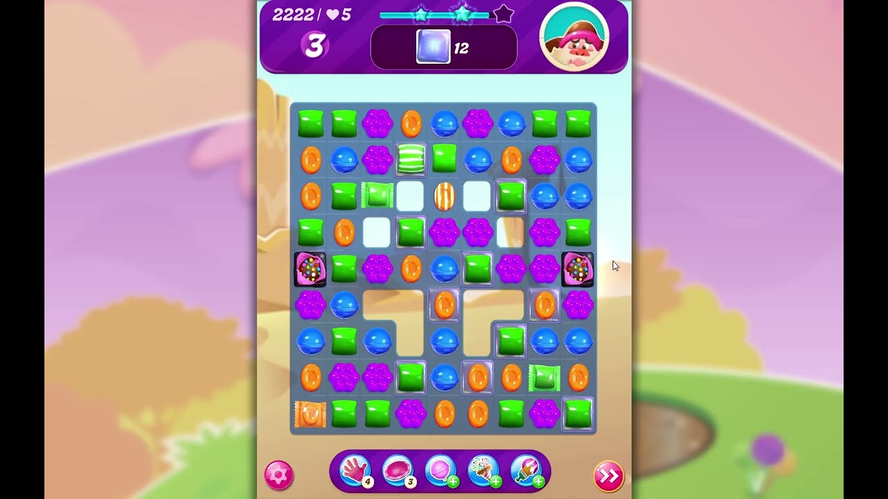 Candy Crush Saga Level 2222 - YouTube