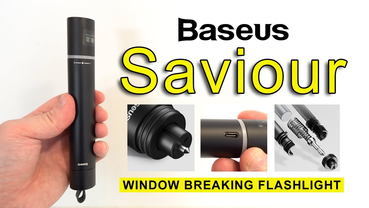 Baseus Glasbrecher Fenster Brecher Taschenlampe Auto