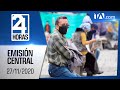 Noticias Ecuador: Noticiero 24 Horas, 27/11/2020 (Emisión Central)