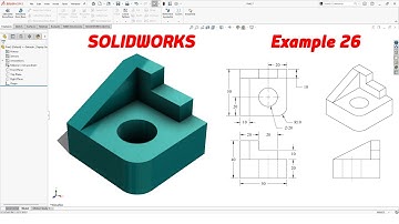 SolidWorks Tutorial – Example 26 | Simple 3D Modeling for Beginners