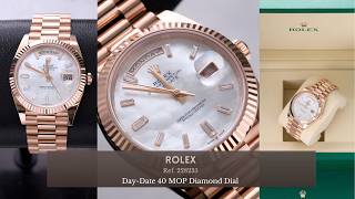 Unboxing Rolex Day-Date 40 Everose Gold Mother of Pearl Diamond Dial | Ref. 228235