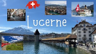 Lucerne Switzerland 🇨🇭Walking Tour🚶4K