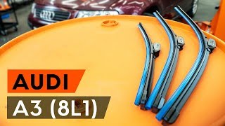 rear and front Wiper blades installation AUDI A3: video manual