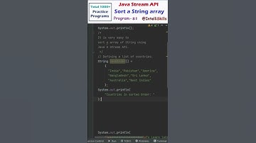 Program 81 | Java 8 Features | Sort an Array in Java #Shorts #java #coding #programming