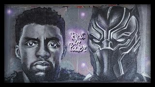Black Panther Mural | R.I.P. Chadwick Boseman! | Timelapse