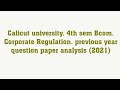 Corporate regulation, previous question 2021