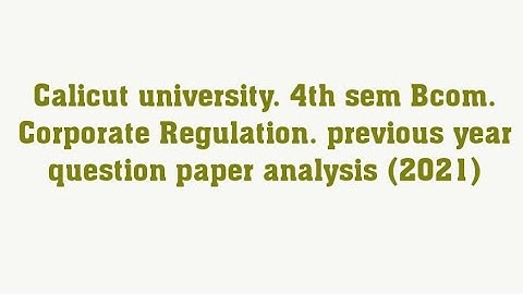 Corporate regulation, previous question 2021