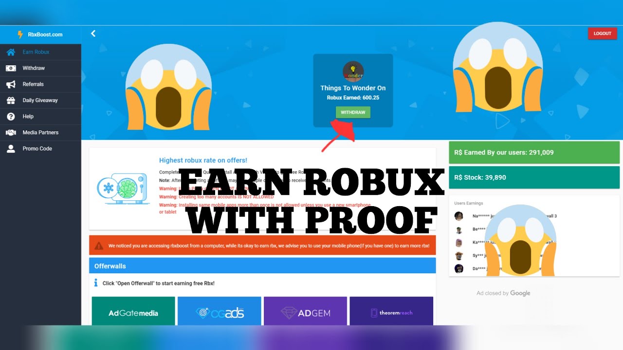 Rbxboost Earn Free Roblox Robux In Real Life