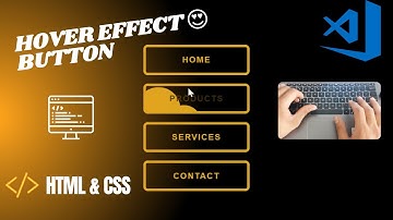 Hover effect button-HTML Css Tutorial-ASMR keyboard-ASMR programming