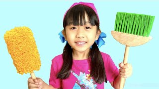 PLAY WITH CLEANING TOYS AND HELP MOM | Travis in WONDERLAND