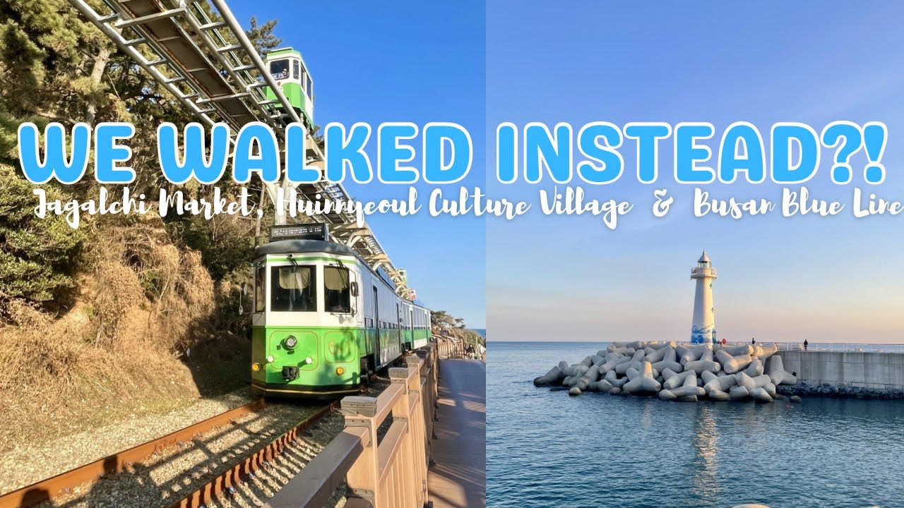 Jagalchi Market & Huinnyeoul Culture Village 🇰🇷 | Busan Blue Line Walk to Cheongsapo