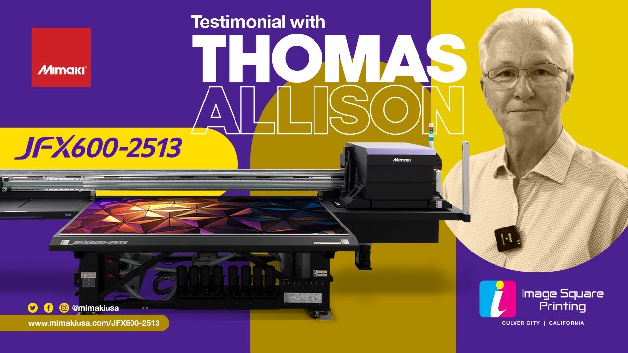 Keiji Amo様 確認用 Image Square Printing | JFX600-2513 Testimonial - YouTube