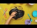 Making black slime at home Satisfying slime