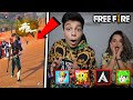 ¡REACCIONAMOS a las MEJORES JUGADAS de YOUTUBERS de FREE FIRE! ft. Barbie *sorprendidos*