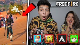 ¡REACCIONAMOS a las MEJORES JUGADAS de YOUTUBERS de FREE FIRE! ft. Barbie *sorprendidos*