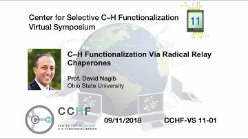 CCHF VS 11.1 - Prof. David Nagib | C–H Functionalization via Radical Relay Chaperones