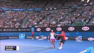 ▶ Casey Dellacqua Vs Eugenie Bouchard Australian Open 2014 Highlights   YouTube