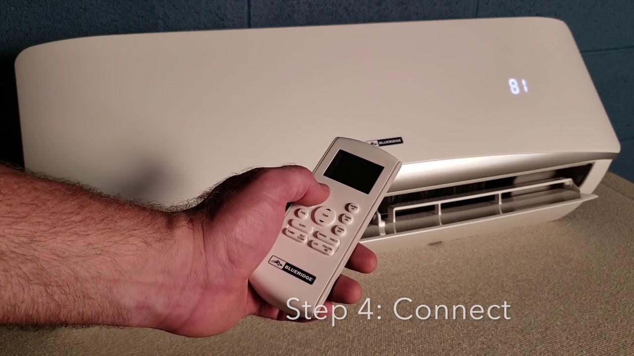 How to Setup WiFi App for Blueridge Mini-Split Air Conditioner - YouTube