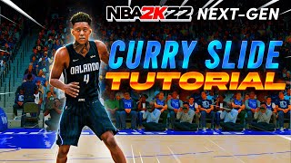 EASY HOW TO CURRY SLIDE IN NBA 2K22 HOW TO UNLOCK THE CURRY SLIDE 2K22 DRIBBLE TUTORIAL