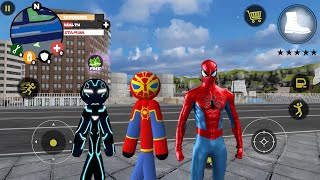 Spiderman Stickman Rope Hero game - Örümcek Adam Çöp Adam Halat Kahraman oyunu #1- Android Gameplay screenshot 2