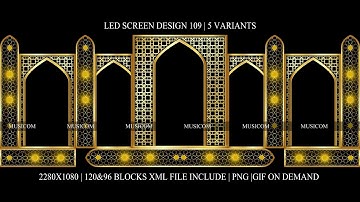 287. Led Screen Design 109 | 120 & 96 Blocks | Led Mapping | By Musicom