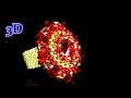Beaded Ring with Swarovski Elements. 3D Beading Tutorial