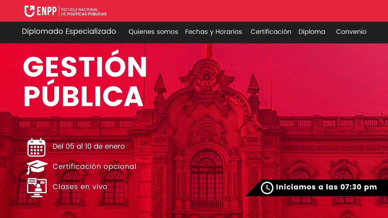 C1| 2026 DIPLOMADO ESPECIALIZADO EN GESTIÓN PÚBLICA | S1 - YouTube