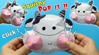 Cách làm Squishy Bò sữa kết hợp pop It | DIY Pop It Fidget Toys Viral TikTok | Liam Channel