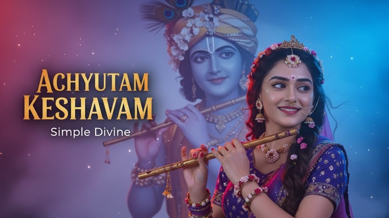 Achyutam Keshavam ( अच्युतम केशवम )| Beautiful Krishna Bhajan for Inner Peace | New Male Version 