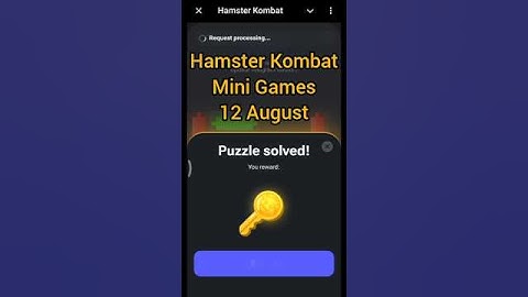 Hamster Kombat Mini Games 12 August