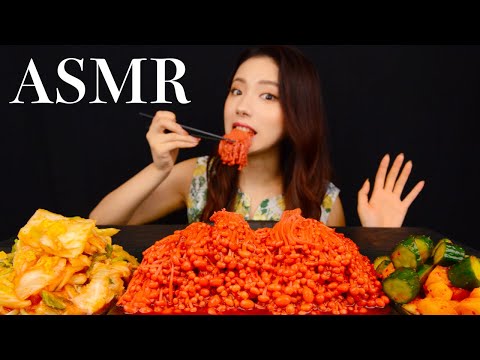 【咀嚼音】辛いえのき・キムチ・カクテキを食べた！【먹방・ASMR】