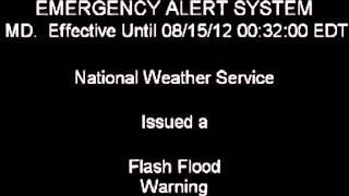 Three EAS warnings (2 tornado warnings, 1 flash flood warning) in less than 3 hours in Maryland