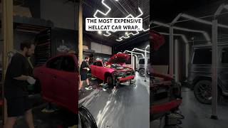 Hellcat Gets Most Expensive Car-Wrap..😳 #hellcat #carwrap #wrap #custom #transformation #shorts