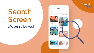 Travel App (Part 6) Search Screen | Masonry Layout | React Native