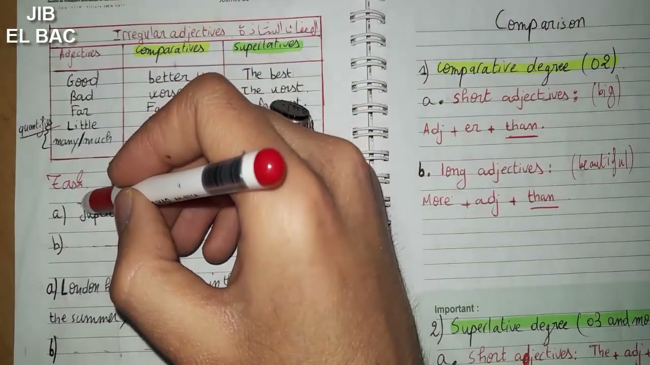 المقارنة والتفضيل Comparison | BAC Anglais 2023