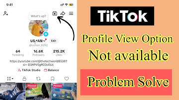 Tiktok profile view option not availible || New trick Problem slove in 5 minutes | Profile view On 